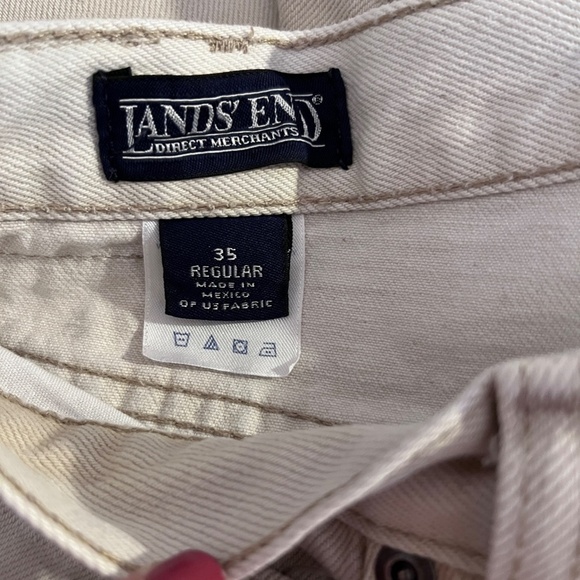 Lands' End Vintage Tan Straight Leg Denim Jeans Women's Size 35 Excellent - Picture 6 of 6
